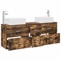 vidaXL Set kabinetov do kúpeľne 3 ks Dymový dub 53 x 34,5 x 63 cm