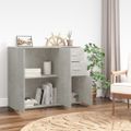 vidaXL Komoda betónovo sivá 91x29,5x75 cm spracované drevo