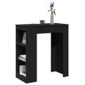 vidaXL Barový stôl a police čierny 95x47x103,5 cm kompozitné drevo