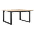 vidaXL Konferenčný stolík v tvare O 90x90x45 cm borovica a oceľ
