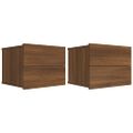 vidaXL Nočné stolíky 2 ks hnedý dub 40x30x30 cm spracované drevo