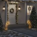 vidaXL Vianočná svetelná dekorácia s hrotmi meteorit 80 LED 62 cm