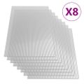 vidaXL Polykarbonátová doska 8 ks 4 mm 121x60 cm