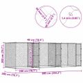 vidaXL Klietka pre psa Strieborná 600 x 200 x 200 cm Pozinkovaná oceľ