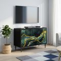 vidaXL TV skrinka WIJHE 69 x 33 x 50,5 cm Čierny dub Kompozitné drevo