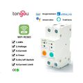 Jistič Tongou TO-Q-SR240JWE 230 V/40 A 2P s Wi-Fi ovládaním, na DIN lištu