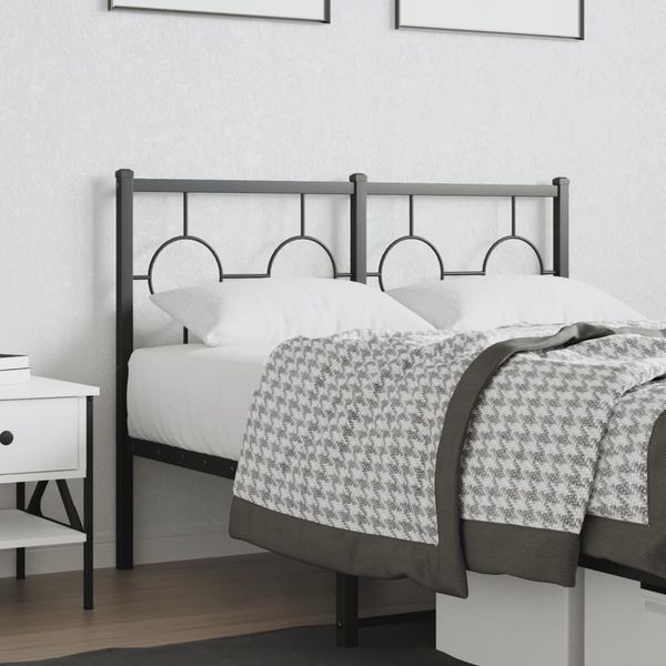 vidaXL Kovové náhradné čelo postele čierne 120 cm