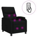 vidaXL Masážne relaxačné kreslo Čierna Látka