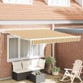 vidaXL Sklopná markíza Viacfarebný 350 x 250 cm Tkanina a hliník