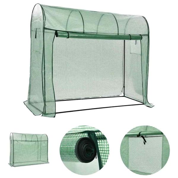 vidaXL Skleník s dverami na zips 200x80x170 cm