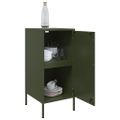 vidaXL Komoda olivovozelená 36x39x79 cm oceľ