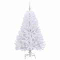 vidaXL Umelý Sklápací Vianočný Stromček Biela 150 cm PVC a oceľ