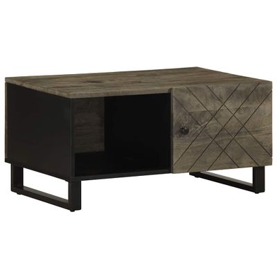 vidaXL Konferenčný stolík, čierny 80x50x40 cm, mangový masív