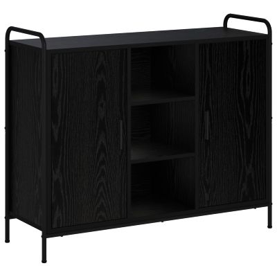 vidaXL Servírovacia skriňa Čierny dub 97 x 33 x 81 cm Kompozitné drevo