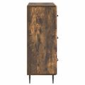 vidaXL Zásuvkový kabinet Dymový dub 66 x 34,5 x 89,5 cm