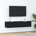vidaXL TV stolíky 2 ks dub čierne 60x31x25,5 cm kompozitné drevo