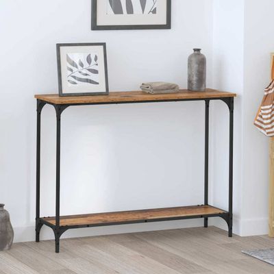 vidaXL Konzolový stôl Staré drevo 101 x 30.5 x 75 cm Kompozitné drevo