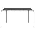 vidaXL Strieška antracitová 4x3 m 180 g/m² látka a oceľ