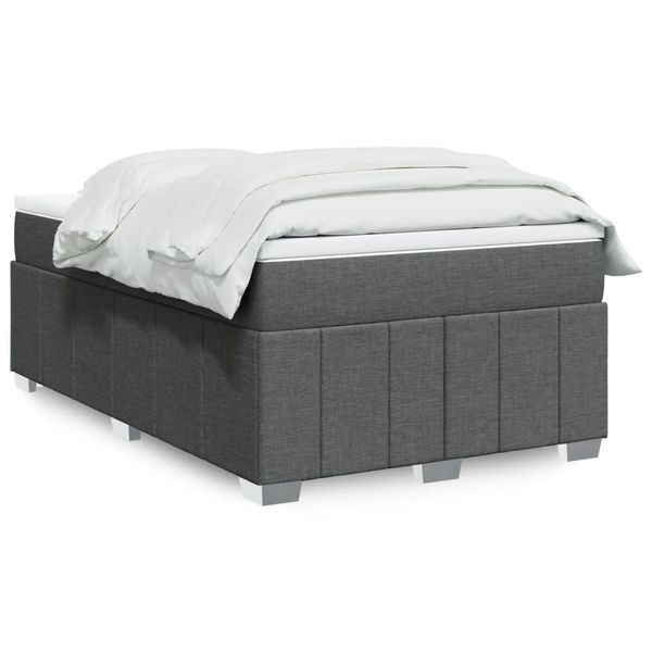vidaXL Boxspring posteľ s matracom tmavosivý 120x200 cm látka
