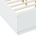 vidaXL Posteľný rám s LED svetlami biely 135x190 cm kompoz. drevo