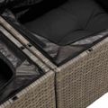 vidaXL Súprava záhradných pohoviek 7 ks Sivá polyratan