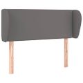 vidaXL Čelo postele so záhybmi sivé 83x23x78/88 cm umelá koža