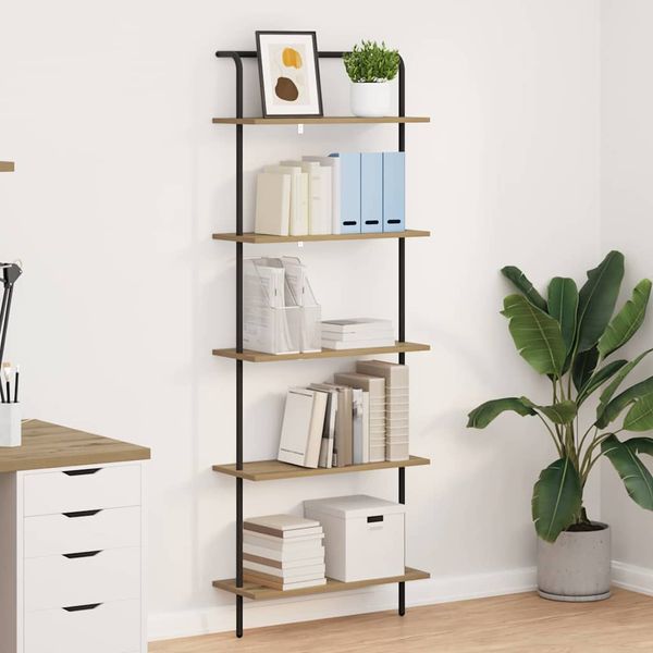 vidaXL Regál na knihy 5 úrovní 60 x 24 x 168 cm Kompozitné drevo
