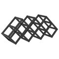 vidaXL Regál na víno Čierny dub 63 x 16,5 x 25 cm