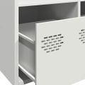 vidaXL Komoda biela 101,5x39x73,5 cm oceľ valcovaná za studena
