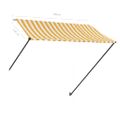 vidaXL Zaťahovacia markíza s LED 300x150 cm žlto-biela
