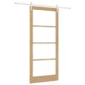 vidaXL Posuvné dvere 93 x 211 cm Masívne borovicové drevo a sklo