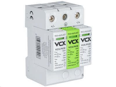 Prepäťová ochrana VCX PV30 DC trieda T1T2 (B+C) 3P 1200 V 5 kA