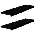 vidaXL Okenný parapet 2 ks hnedočierná 90x30x2 cm dubový masív