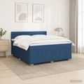 vidaXL Posteľ boxspring s matracom Modrá 140 x 200 cm Látka