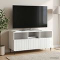 vidaXL TV skrinka Biela s vysokým leskom 102 x 34,5 x 50 cm