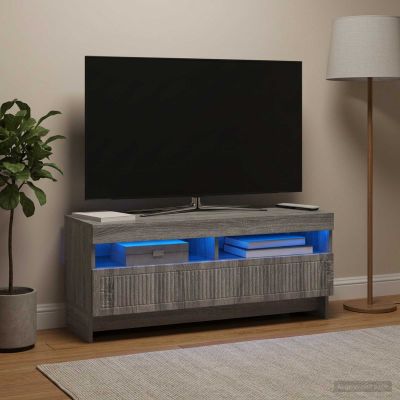 vidaXL LED TV kabinet Sivý Sonoma Kompozitné drevo