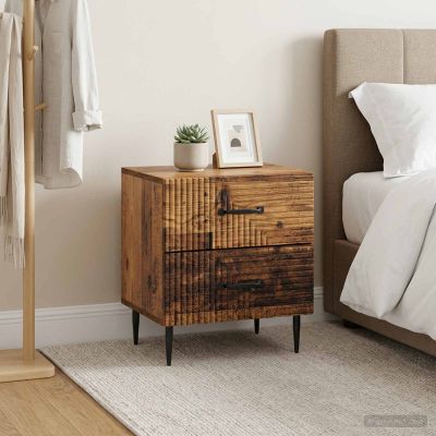 vidaXL Nočný stolík 2 ks Staré drevo 43 x 34,5 x 47,5 cm