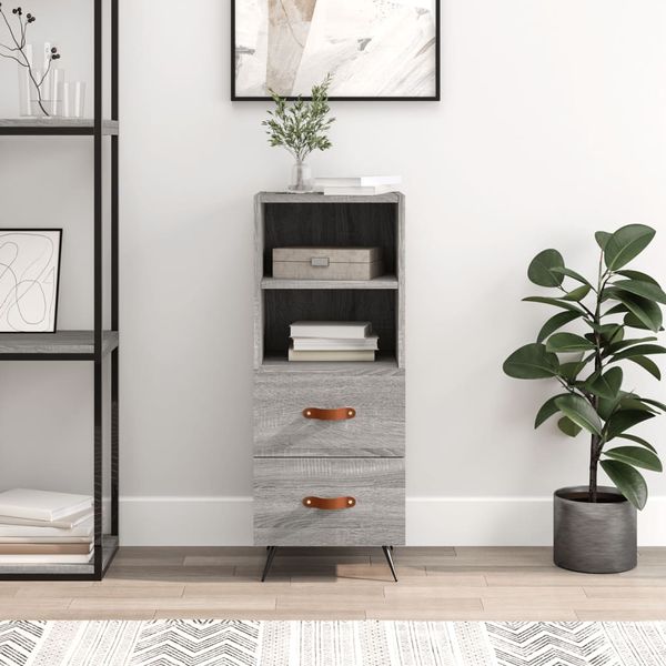 vidaXL Komoda sivý dub sonoma 34,5x34x90 cm spracované drevo