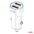 Nabíjačka do auta 2xUSB-A 12/24V AMiO-03879