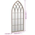 vidaXL Záhradné zrkadlo pieskové 100x45 cm exteriérové železo