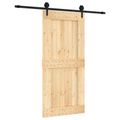 vidaXL Posuvné dvere Prírodná a čierna 95 x 210 cm