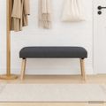 vidaXL lavička Jednofarebný Tmavosivá 110 x 40 x 46 cm Bouclé