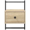 vidaXL Nočné skrinky nástenné 2 ks dub sonoma 35x30x51cm kompoz. drevo