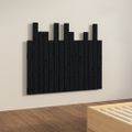 vidaXL Nástenné čelo postele čierne 95,5x3x80 cm masívna borovica