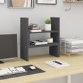 vidaXL Stojan na monitor sivý (39-72)x17x43 cm masívna borovica