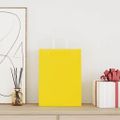 vidaXL Papierové tašky 50 ks s rúčkami žlté 26x12x35 cm