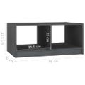vidaXL Konferenčný stolík sivý 75x50x33,5 cm borovicový masív