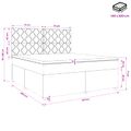 vidaXL LED boxspring posteľ s matracom Svetlosivá 140 x 200 cm Zamat