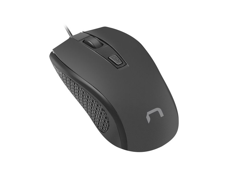 Natec optická myš HOOPOE 2/1600 DPI/Kancelárska/Optická/1 600 DPI/Drôtová USB/Čierna