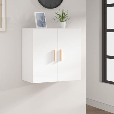 vidaXL Nástenná skrinka biela 60x30x60 cm spracované drevo